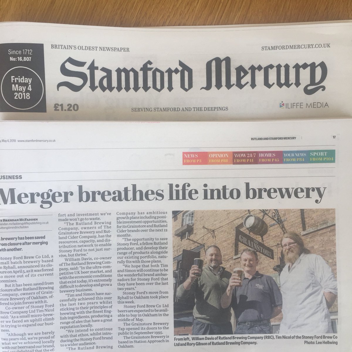 Great coverage from <a href="/Mercury1712/">Stamford Mercury</a> and <a href="/BrenMcFadden/">Bren McFadden</a> of our happy news of rescue by <a href="/thegrainy/">Grainstore Brewery</a>