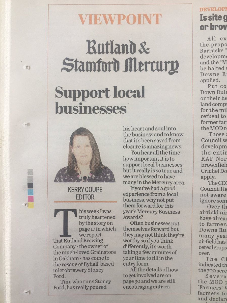 And a kind mention from @Mercury_Kerry in her editorial. Thanks all round for sticking up for small business.