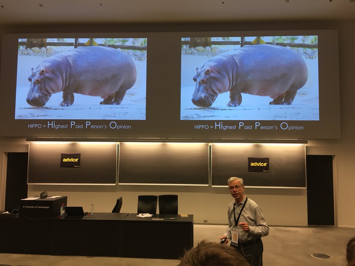 En kæmpe fornøjelse at høre legenden Rolf Molich fortælle om holdninger vs data-drevet forandring. Til #UXCampCPH med <a href="/PentiaDK/">Pentia A/S</a>