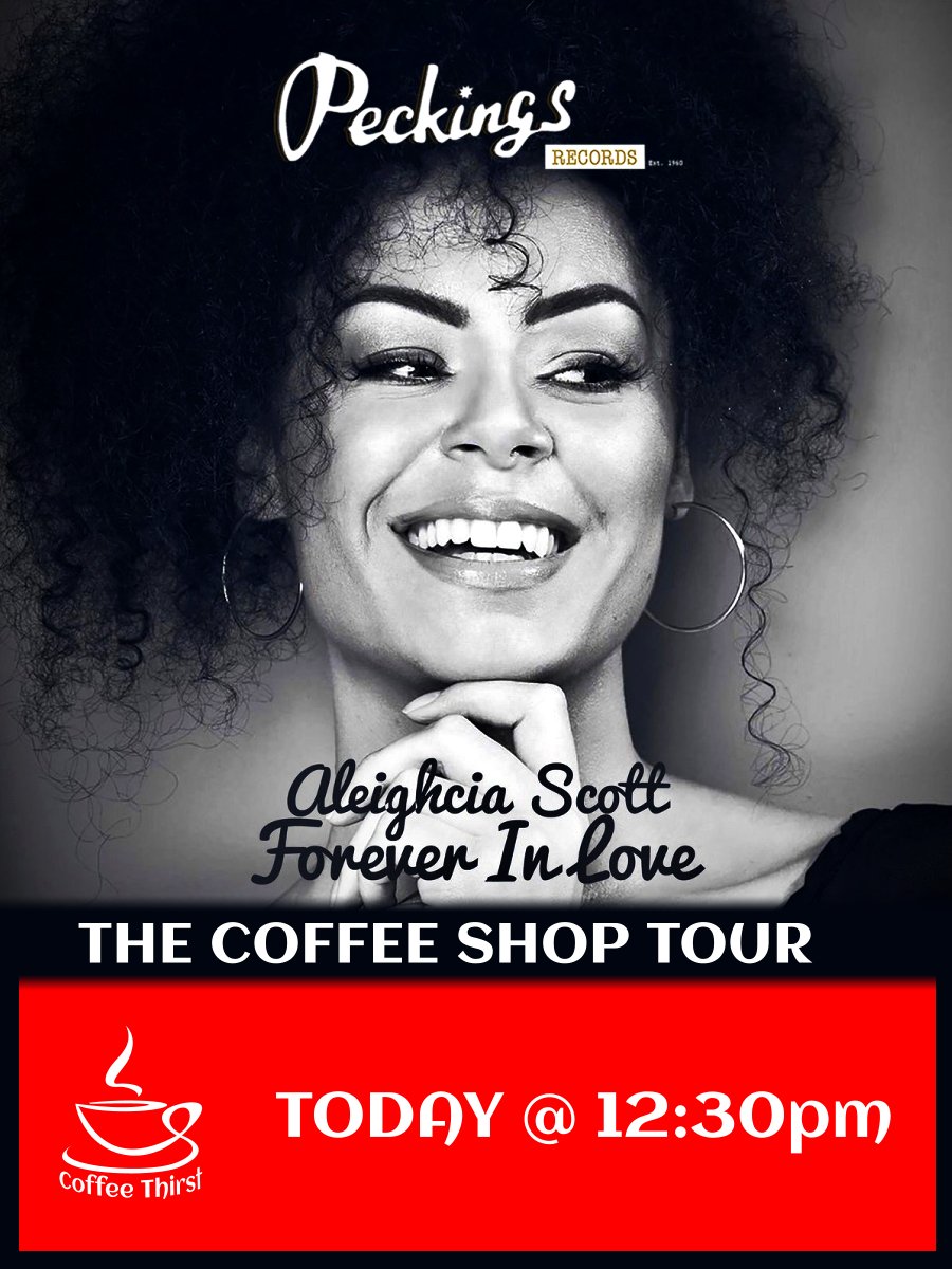 The Coffee Shop Tour arrives at Coffee Thirst 12:30 
Meet  
>> Aleighcia SCOTT - The Coffee Shop Tour <<