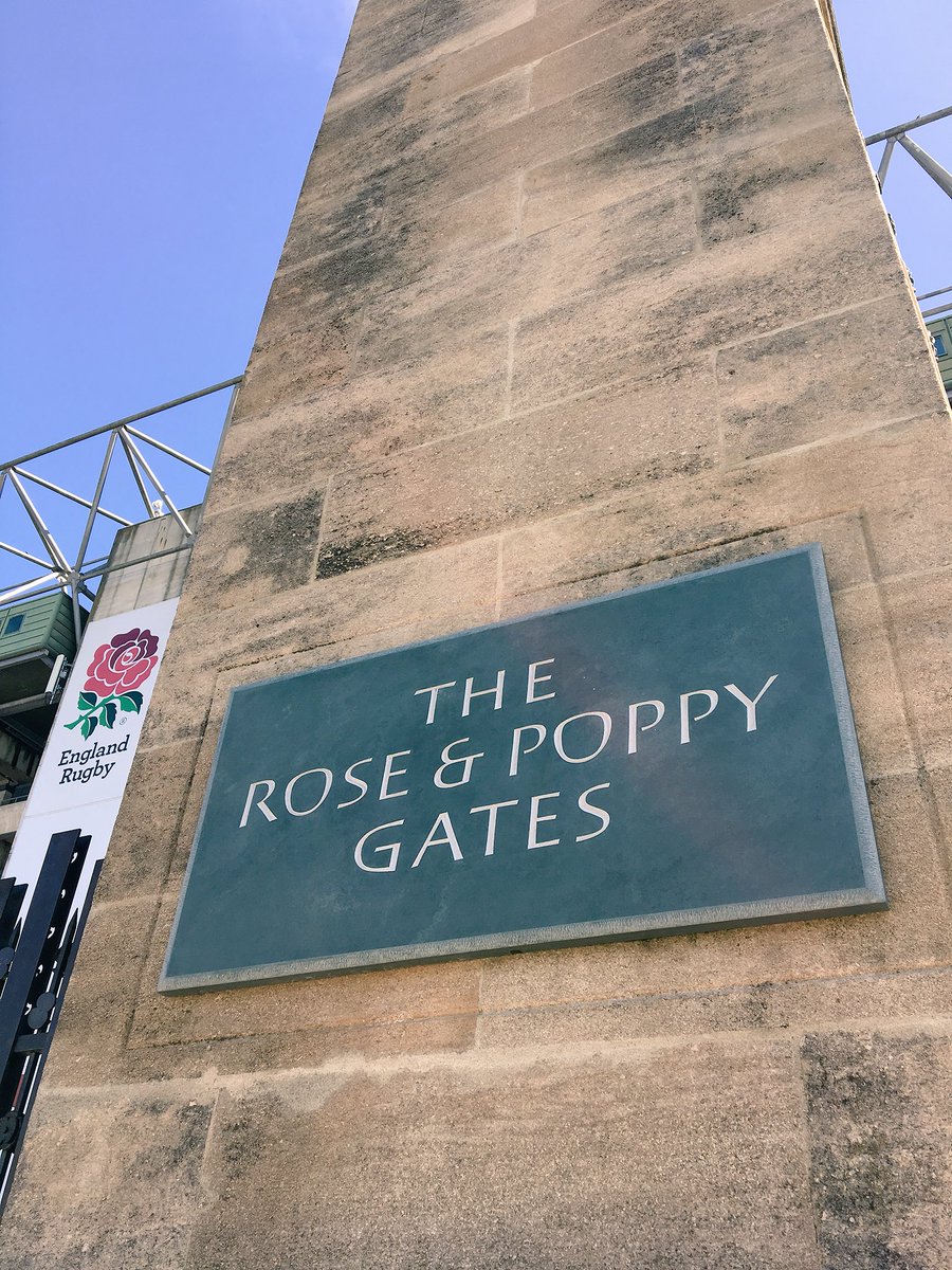 CharleneGuy's tweet photo. The @ArmyvNavyRugby ball has been handed over to @PoppyLegion at the Rose & Poppy Gates #ArmyNavyRugby #OneLegion #UnitedByDifference https://t.co/wPyVbO8ZnW