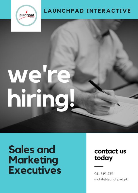 launchpadpk's tweet photo. We're Hiring! 
Join #Launchpad Interactive by emailing us your C.V at contact@launchpad.pk
#AllAboutSocialMedia 
#DigitalMarketing https://t.co/9cIi7rmdhe