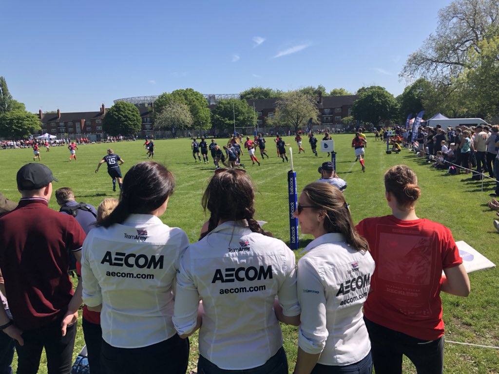 The team are enjoying good rugby in the sunshine. #ArmyNavyRugby #womensrugby #WomenInSport