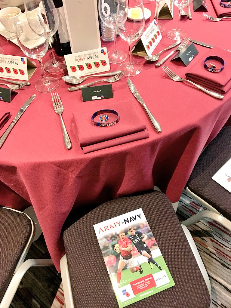 CharleneGuy's tweet photo. We are ready for you @SinnottLuke @sallylockwood @DavidWilletts3 #OneLegion #UnitedByDifference #ArmyNavyRugby @PoppyLegion Hospitality is looking fab! https://t.co/Fk4IftRh35
