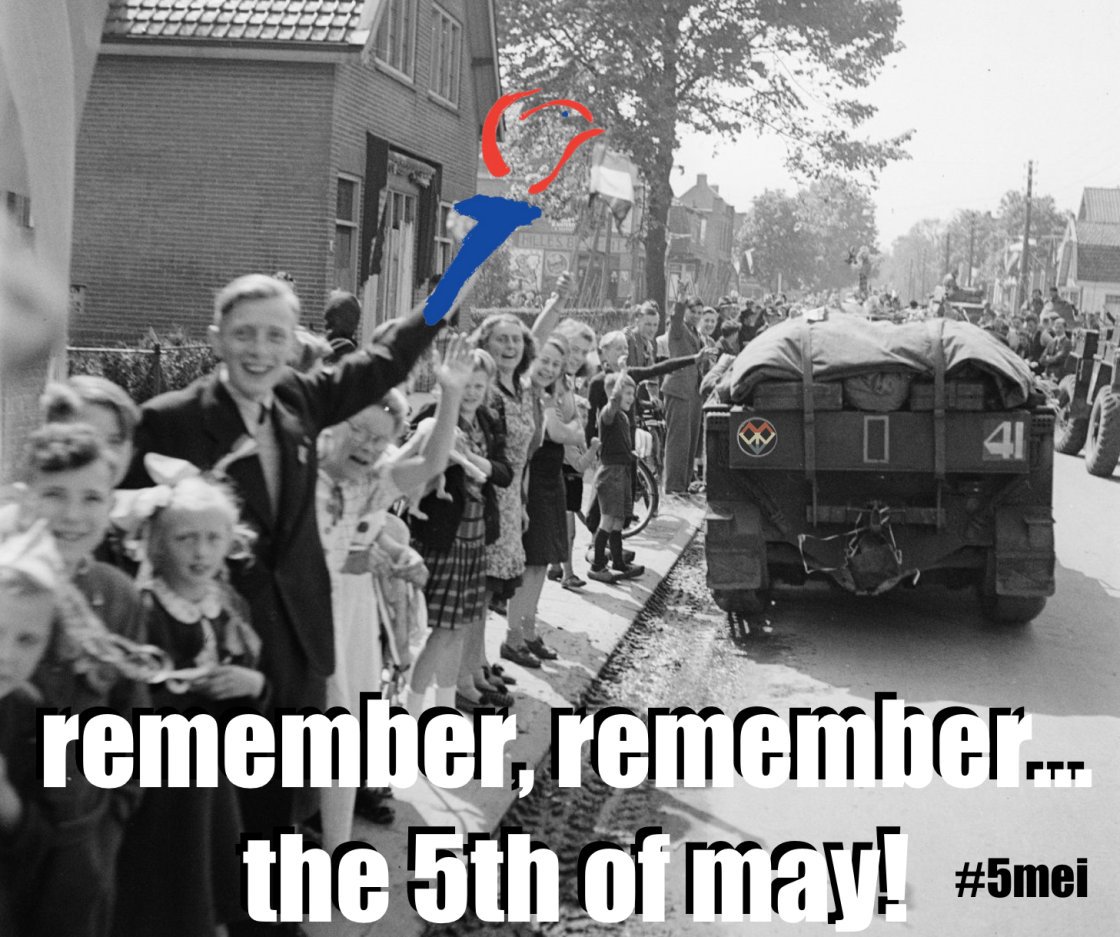 Am #5mei wird in den Niederlanden mit dem #Bevrijdingsdag (deutsch: Befreiungstag) das Ende der deutschen Besatzung im Zweiten Weltkrieg gefeiert.