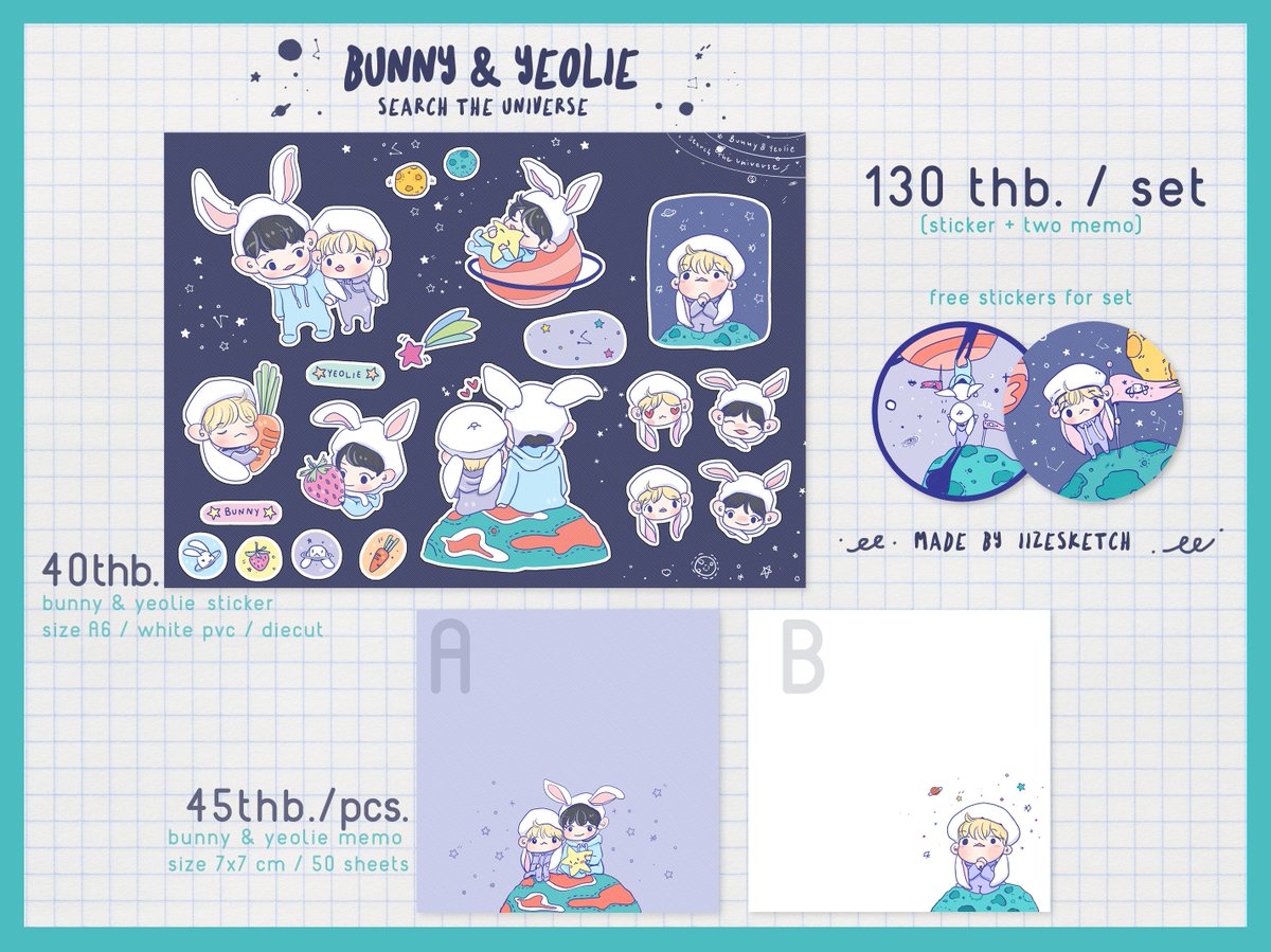 iizesketch's tweet photo. PlsRT 🐰💕🐰

NEW  🌟BUNNY &amp; YEOLIE 🌟
LOT2   BeBeBaek &amp; ChanBaek stickers

🚀PRE-ORDER ' Now - 2June18 
 🇹🇭รายละเอียด https://t.co/AZguyZslsW
 🗺️Oversea https://t.co/DCGnSjgW5O https://t.co/wC1vwRLwDF