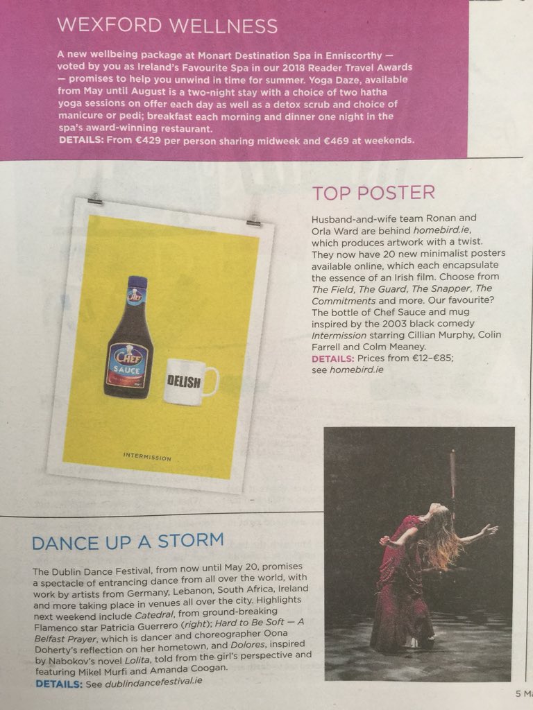 homebird_ie's tweet photo. Big thank you this morning to @IndoWeekend for featuring one of our latest prints in today’s issue #TopPoster #HotList #Intermission 😘 | https://t.co/eqJBFLoRYF https://t.co/9Kb0OpxbKN