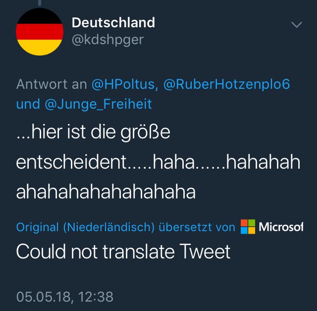 HPoltus's tweet photo. @kdshpger Niemand versteht sie hier... https://t.co/hVBIG4arv8
