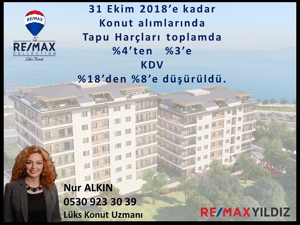 31 Ekim 2018'e kadar konut alımlarında tapu harçları toplamda %4'ten %3'e, KDV %18'den %8'e düşürüldü.