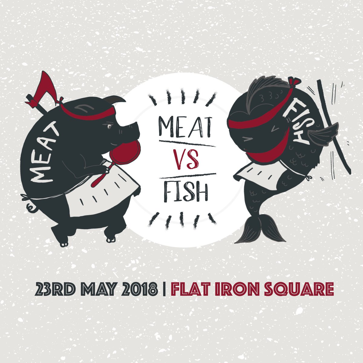 Hospitality Action (@hospaction) on Twitter photo #MeatVsFish Who will win?! Head to <a href="/flatironsquare_/">Flat Iron Square</a> on Weds 23rd May to help decide! Enjoy dishes by <a href="/HawksmoorLondon/">Michael S. Allen</a> <a href="/Polpo/">Polpo</a> <a href="/naughtypiglets/">Naughtypiglets</a> <a href="/WrightBrosLTD/">Wright Bros</a> & more all in aid of <a href="/HospAction/">Hospitality Action</a> ow.ly/DqCT30jPSA3 #MeatVsFish Who will win?! Head to <a href="/flatironsquare_/">Flat Iron Square</a> on Weds 23rd May to help decide! Enjoy dishes by <a href="/HawksmoorLondon/">Michael S. Allen</a> <a href="/Polpo/">Polpo</a> <a href="/naughtypiglets/">Naughtypiglets</a> <a href="/WrightBrosLTD/">Wright Bros</a> & more all in aid of <a href="/HospAction/">Hospitality Action</a> ow.ly/DqCT30jPSA3