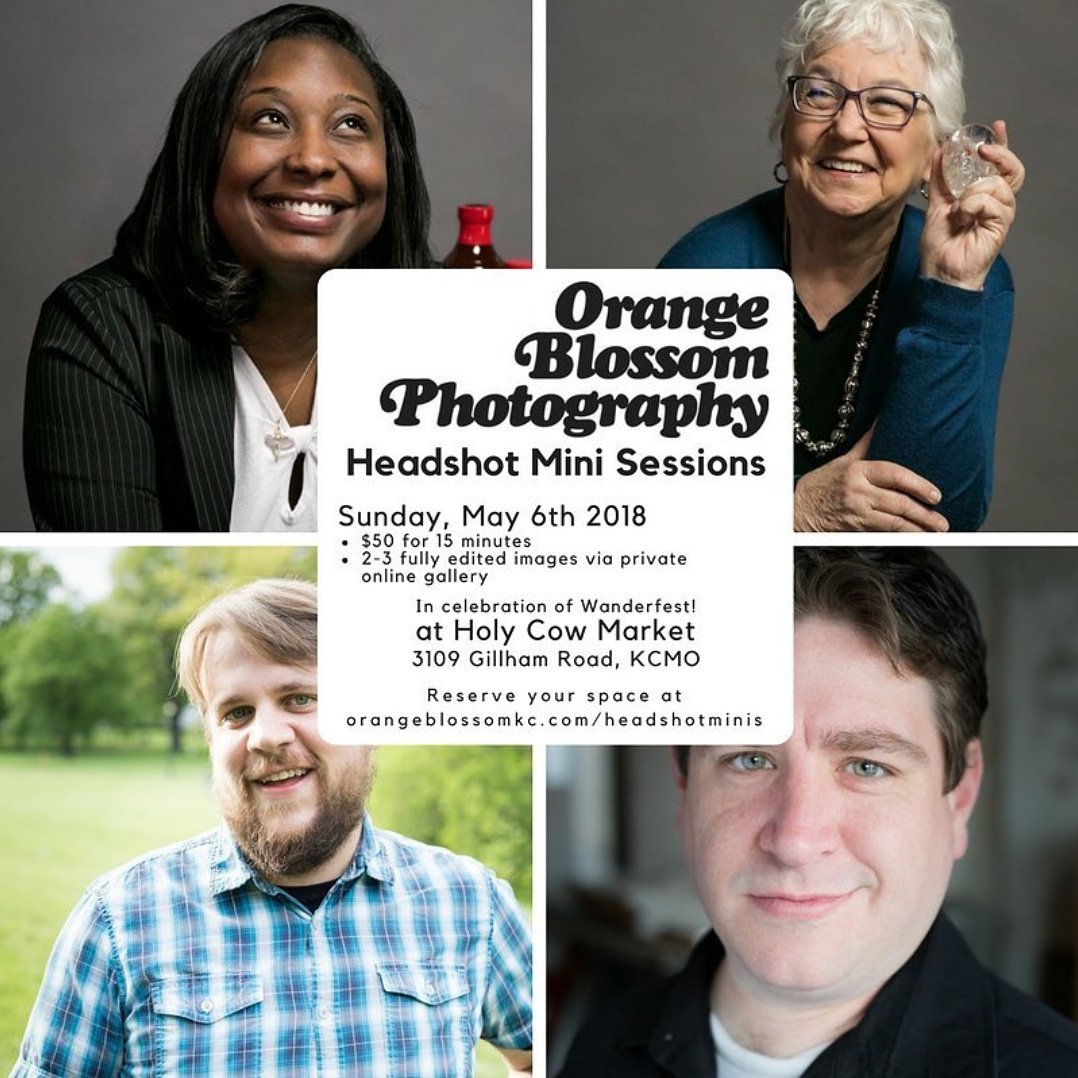 HolyCowKCMO's tweet photo. 📸 You oughta be in pictures 📸 Headshot Mini Sessions by Orange Blossom Photography on Sunday, May 6th from 12-6pm 📸 #headshot #ProfessionalPhotos #profilepic 

https://t.co/pOlgmPXgeL https://t.co/5u9pIsatQL