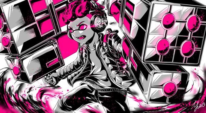 #GWスプラ絵描き祭
自分の絵柄がよくわからん 