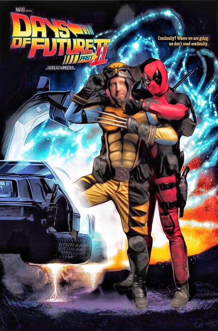 WolverSteve's tweet photo. @VancityReynolds Not that many for us... 🤫 Oh... and  we’re #notcomingalone #Deadpool2 https://t.co/FhOtF99vrV