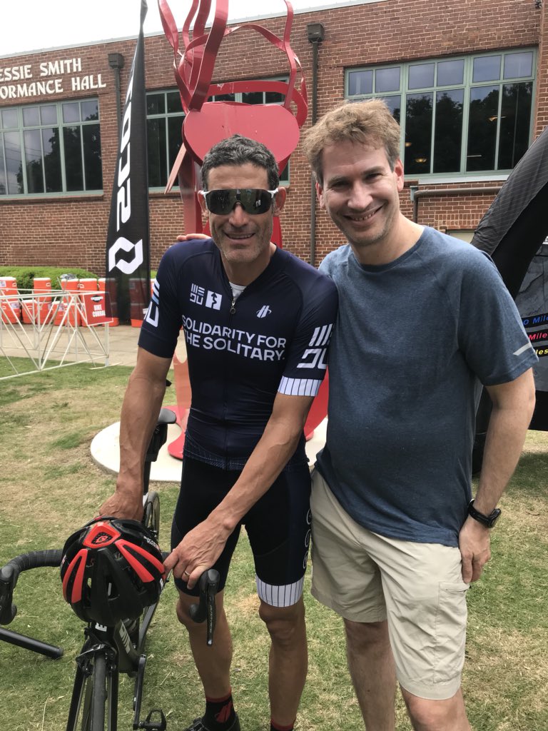 Thanks for the pre-ride coaching tips @ghincapie - now ready to hit the road this morning for an epic ride #GranFondoHincapie in #Chattanooga
