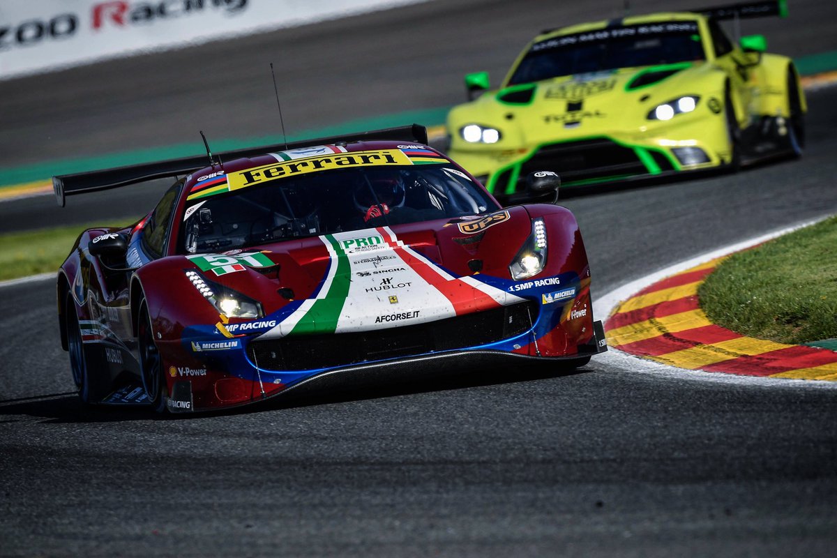 GTendurance_'s tweet photo. #Raceday - #FiAWEC #6hSPA / live in about 10min

#GoodLuck to #AFCorse #Ferrari51 - #JamesCaraldo &amp; #AlessandroPierGuidi starting P6 in #GTEpro class

📷 Credits to @Ferrari
#ferrari #wec #fiawec #racing #endurance #superseason #motorsport #gtendurance #racecar #488GTE #gtracing https://t.co/8B0bPi1ue4