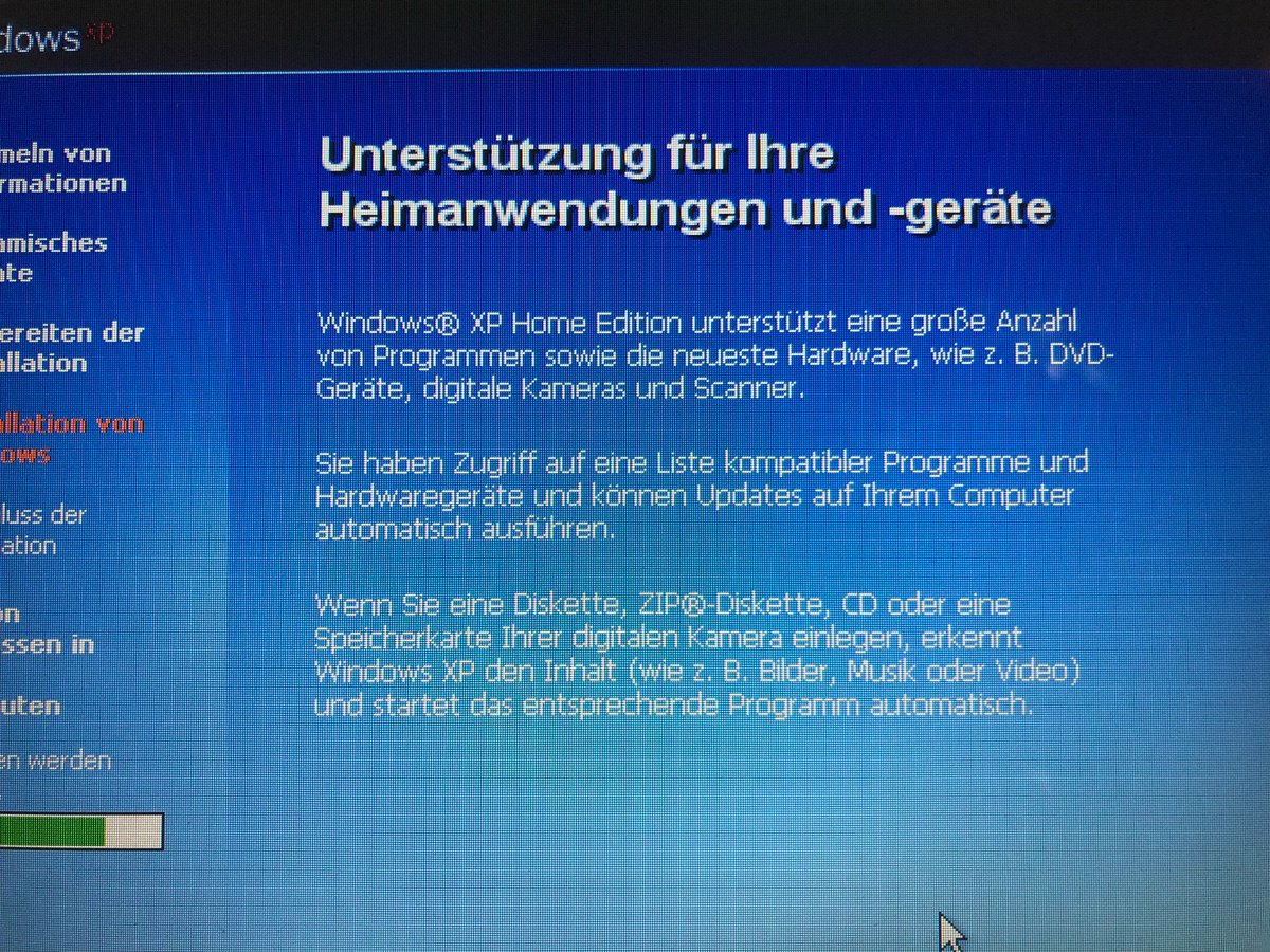 TiggerMS's tweet photo. Disketten????
WinXp Installation bringt einen echt zurück in damals tolle Zeiten. 😂 https://t.co/0FqQolaAOt