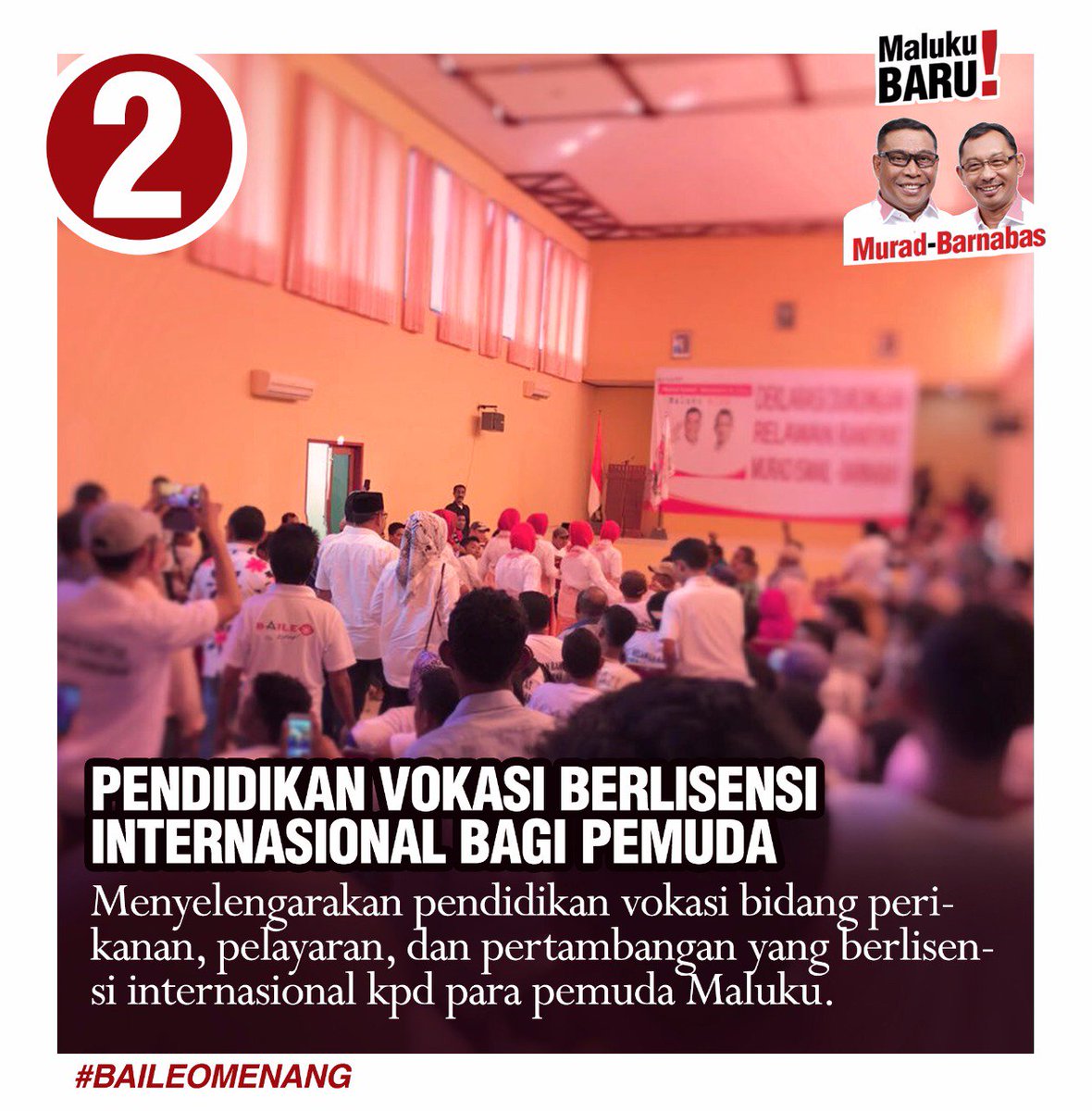 LoupattyMario's tweet photo. #BetaBaileo #BaileoGerakanPerubahan
BAILEO siap kembangkan mutu pendidikan di maluku.
@edpohan
@ambonbergerak
@kompascom https://t.co/OhKkzSQf00
