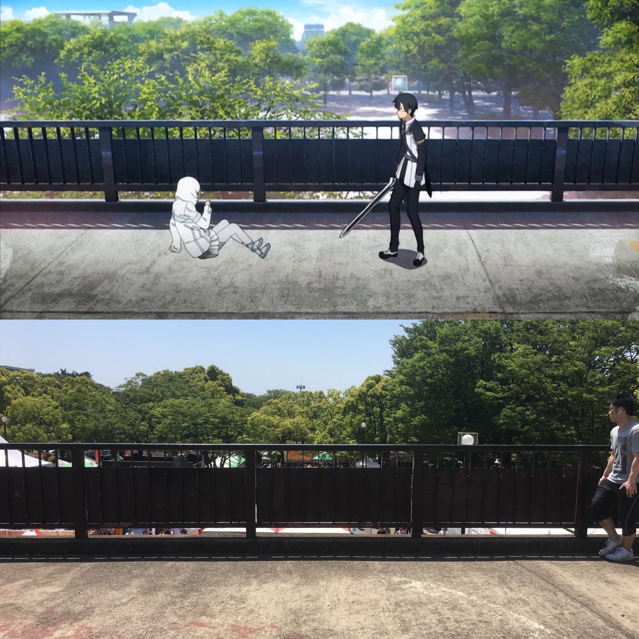 Akky Sao聖地巡礼 東京編 代々木公園 公開から1年 劇場版の聖地です Osって何気に作画凄いですよねw ここに関しては一致もかなり高め ただgw中とだけあってなんかのイベントやってて邪魔すぎたww Sao Akky聖地巡礼 T Co Gdiqbjye73