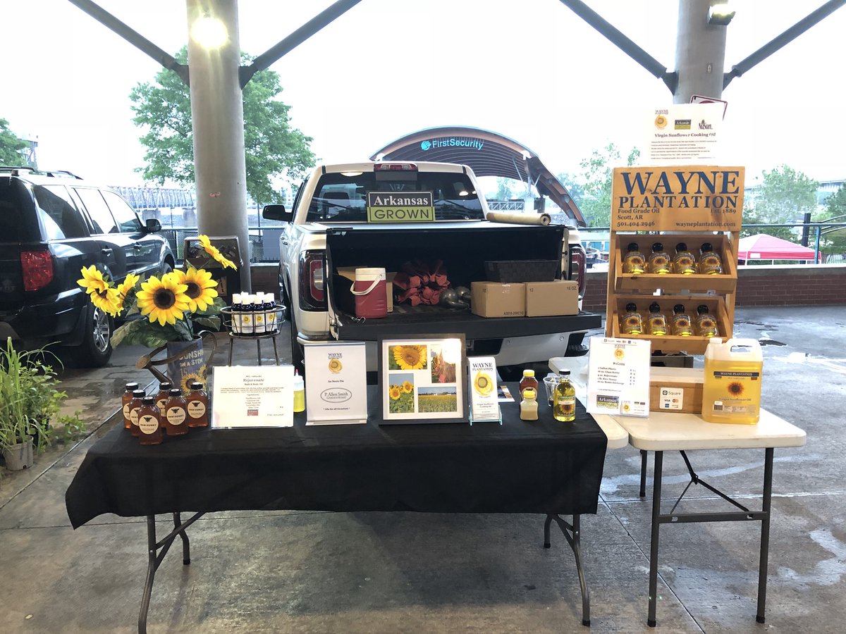 wayneplantation's tweet photo. Set up for LR Farmers Market today from 7-3! https://t.co/DmS9YMW94S