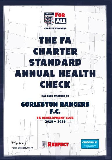GorlestonRanger's tweet photo. We at @GorlestonRanger are proud of our @FA Charter Standard club status.
 We Make football safe and fun
Visit https://t.co/NsF7pWEVQA for further details
#charterstandard#proud#ForAll @forall@FA https://t.co/zepEbqRqEH
