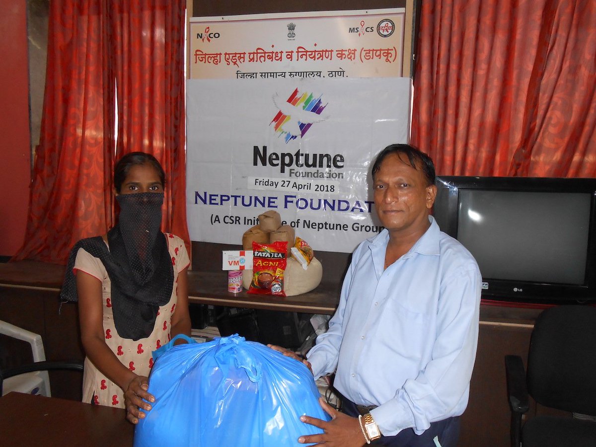 NF_india's tweet photo. Ration Distribution &amp; Nutrition Supplement Program to #HIV+ Patients at #civilhospitalThane by #NeptuneFoundation https://t.co/LfB3u8EweD