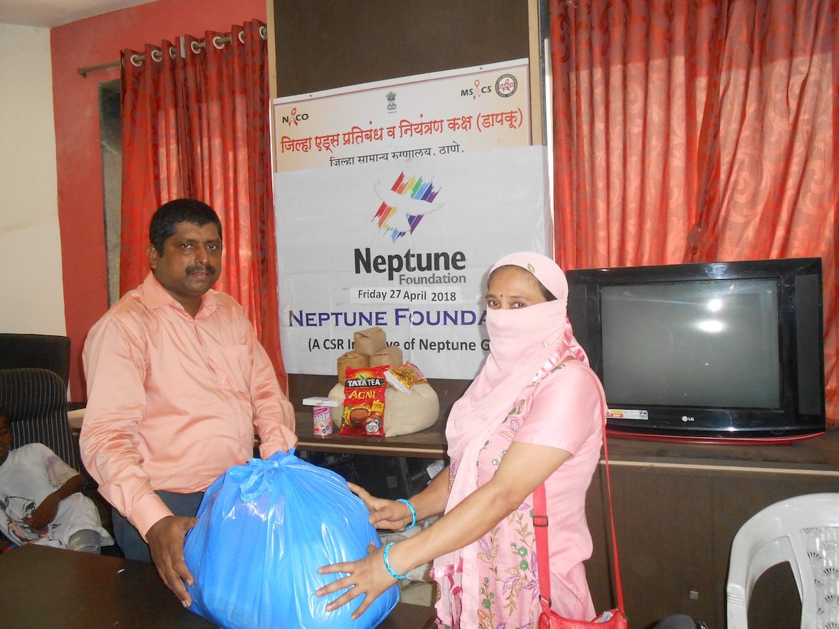 NF_india's tweet photo. Ration Distribution &amp; Nutrition Supplement Program to #HIV+ Patients at #civilhospitalThane by #NeptuneFoundation https://t.co/LfB3u8EweD