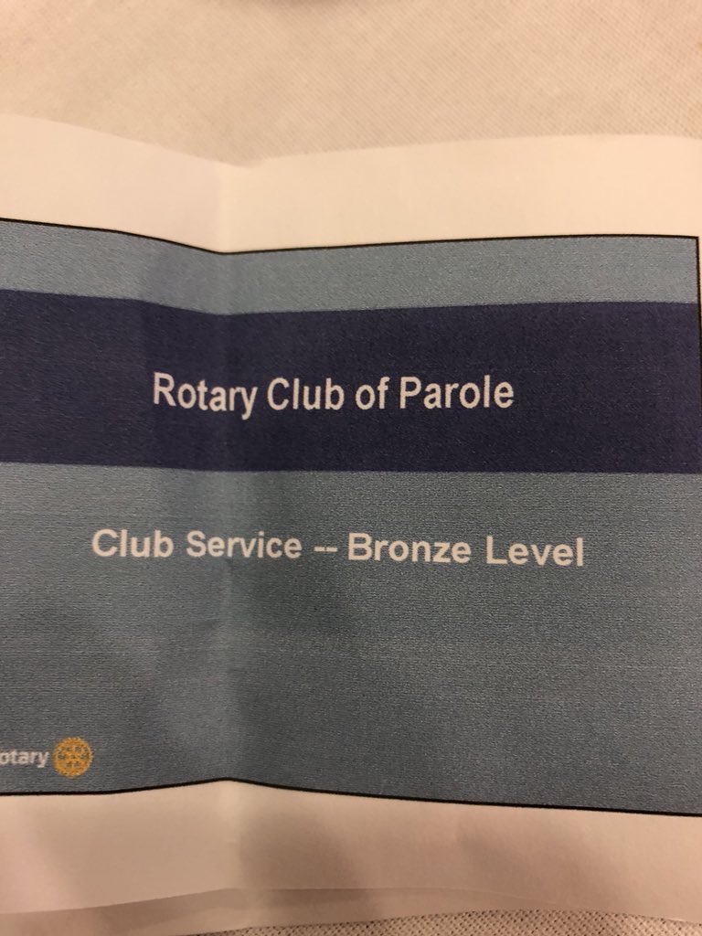 ParoleRotary's tweet image. Congratulations to Parole Rotary Club members for being awarded a Bronze Level Club Service Award at the District 7620conference