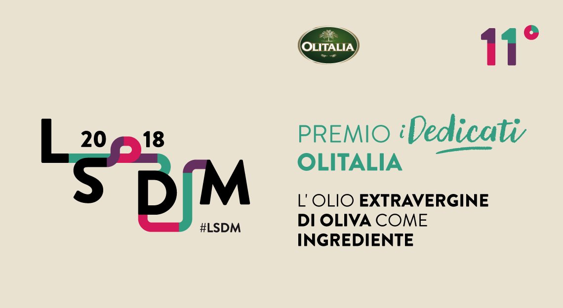lsdm_official's tweet photo. Parte il "Premio i Dedicati Olitalia", progetto promosso da LSDM e Olitalia, rivolto agli chef under 35 e dedicato all’olio extravergine di oliva. Il vincitore sarà relatore a LSDM Copenhagen 2018 che si terrà ad ottobre.
#IDedicatiOlitalia #LSDM11
https://t.co/2X8lgXXykg https://t.co/4ebW7v2c3H