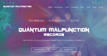 Launching our new website quantum-malfunction.co.uk 
#electronicmusic #psybreaks #psystep #futurebass #psytrance #breaks #ethno #techtrance #glitch #techhouse #electrohouse #downtempo #psybass #music #recordlabel  #promoters #musicindustry