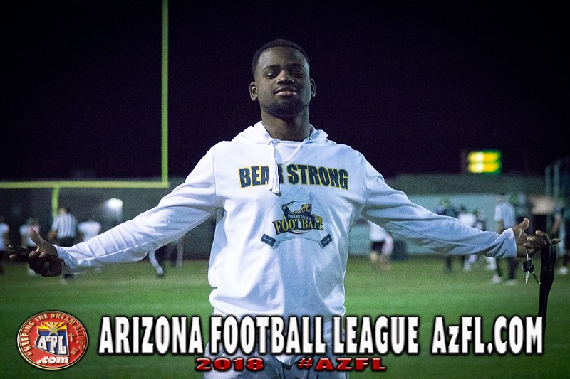 azflcom's tweet photo. Yakir Cobb RB, DB, WR #20 of 10-0 #WestValley #Headhunters 2018 https://t.co/vXZeDZ13nJ #ArizonaFootball #League season 24 #azfl #aspn #PlayHere2GetThere #azhs #hsfbaz @1280kxeg Grad of @Lions_Sports61 #Alhambra #HighSchool @PhoenixUnionHS home town, #Dimona, #Israel https://t.co/w6zqyK06hI