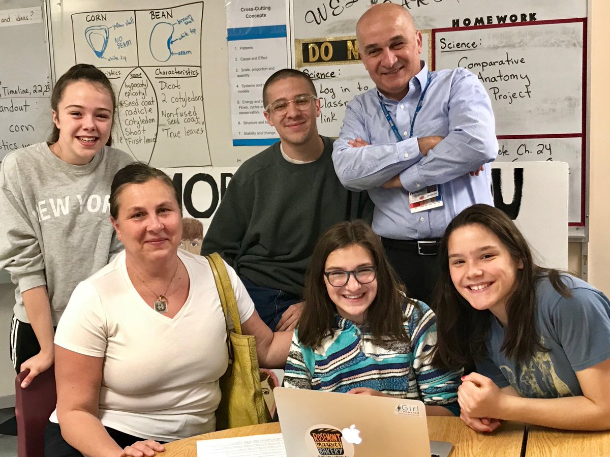 JoanAdler9's tweet photo. HMS 7th grade students share learning from their Genius Hour projects with family, friends and community members #HMSlearns https://t.co/Q319SGEok1