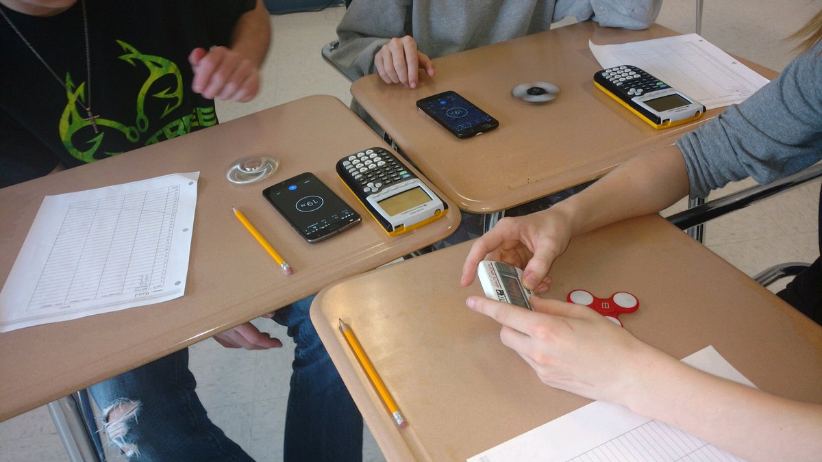 My Math 9 students are using fidget spinners to learn about data analysis topics in Algebra!
