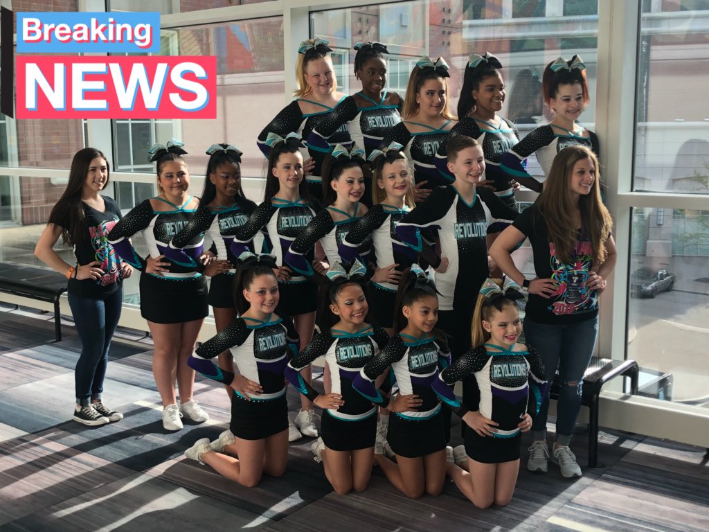 bstokes54's tweet photo. Revolutions All Stars ready to hit the mat @theusfinals !! Good luck to everyone...shine bright!! #thisisit #usfinal18 #Revolutionallstars https://t.co/C5Zk5QUZvA
