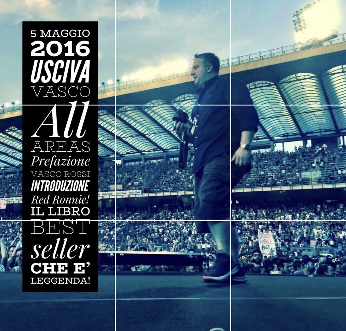 tipaldi's tweet photo. Il libro “best seller” di Christian Tipaldi. Vasco All Areas (Cairo Editore). Un sucesso incredibile di vendite e di pubblico..uscia oggi 5 maggio 2016. https://t.co/FSv4aq1L5U