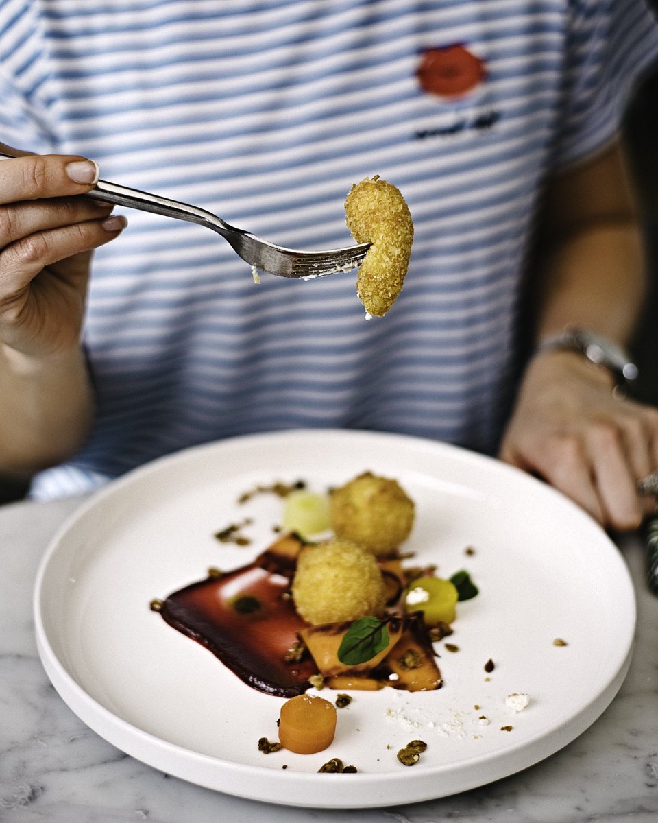 frenchvillage's tweet image. Goodbye butter and cream, hello summer flavours🌞
Goats Cheese Fritters | Salt Baked Beetroot | Heritage Carrots &amp;amp; Walnut Granola
In our Lisburn Rd Patisserie Brasserie tonight!