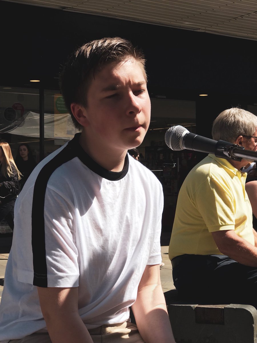 trilogy3band's tweet photo. We’re making the most of the sunshine, busking on Northumberland street today #Trilogy ☄️🎙🎶 https://t.co/V4sTWuBisT