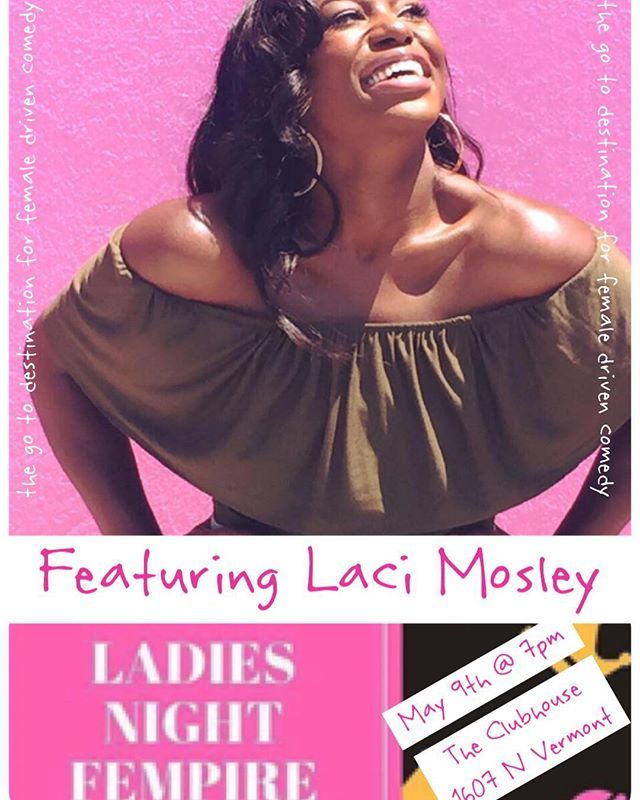 LadiesNightFem's tweet photo. We are excited to feature @lacimari3_vanity next Wednesday night, May 9th at 7pm for Ladies Night at The Clubhouse. It’s free to come and there is an all lady jam at the end of the show. We are the go to destination for female driven comedy. •
•
•
•
… https://t.co/alZB1kLWJv https://t.co/jOYoJblOYe