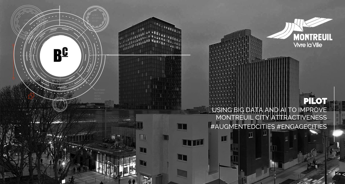 DATACHAINDC's tweet photo. Pilot Project: #AUGMENTEDCITIES #ENGAGECITIES #SmartCity - Using #BigData #ArtificialIntelligence to transform @montreuil into a #digitalcity.
Improving: #Employment, #safeness, #vivreensemble https://t.co/nNolfpMRnB