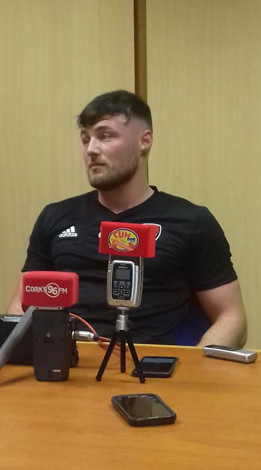 MikeOSullivandj's tweet photo. #Cork City FC Player Josh O Hanlon speaking to #CUH 102 #fm and The #Media following City FC's home win V Limerick FC at Turners Cross Stadium on Saturday. City FC 2 Limerick FC 1. https://t.co/nYB1HBbhHR