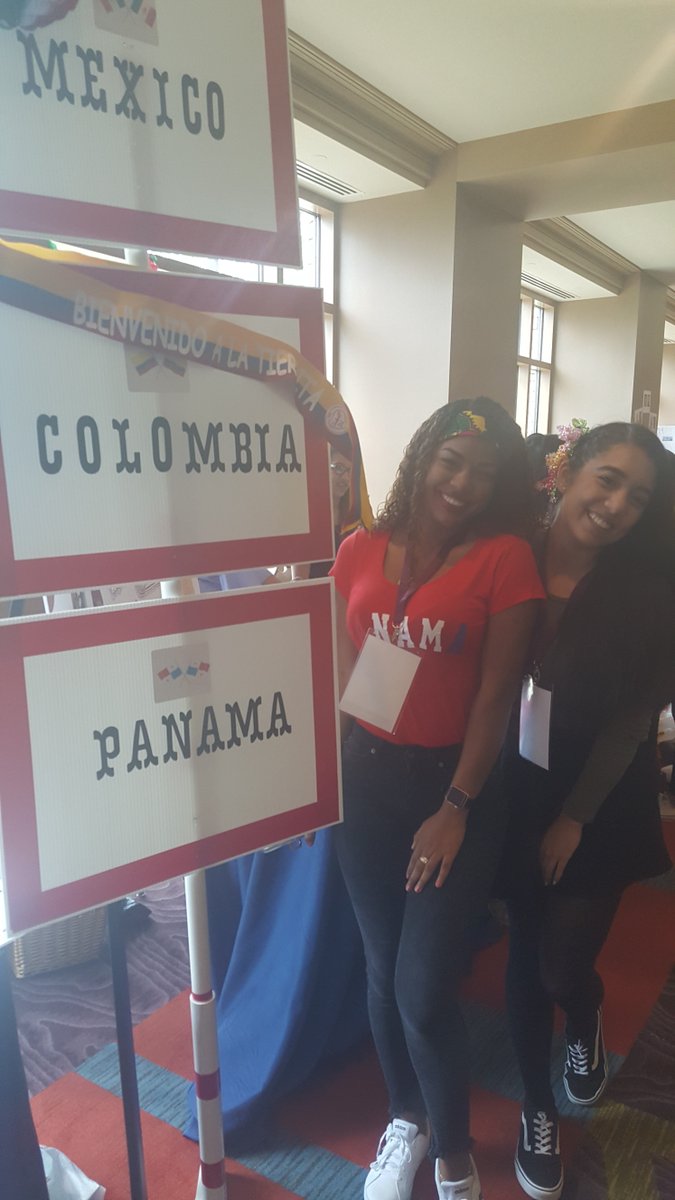SOMDAuPair's tweet photo. Southern Maryland au pairs, Solymar and Kenia, are busy with the finishing touches, preparing to showcase their home country of Panama at the @aupairinamerica #AuPairCulturalFair starting soon. #culturalexchange 
#fearlessglobalcitizen
#southernmarylandaupairs https://t.co/aAuIu3I6xP