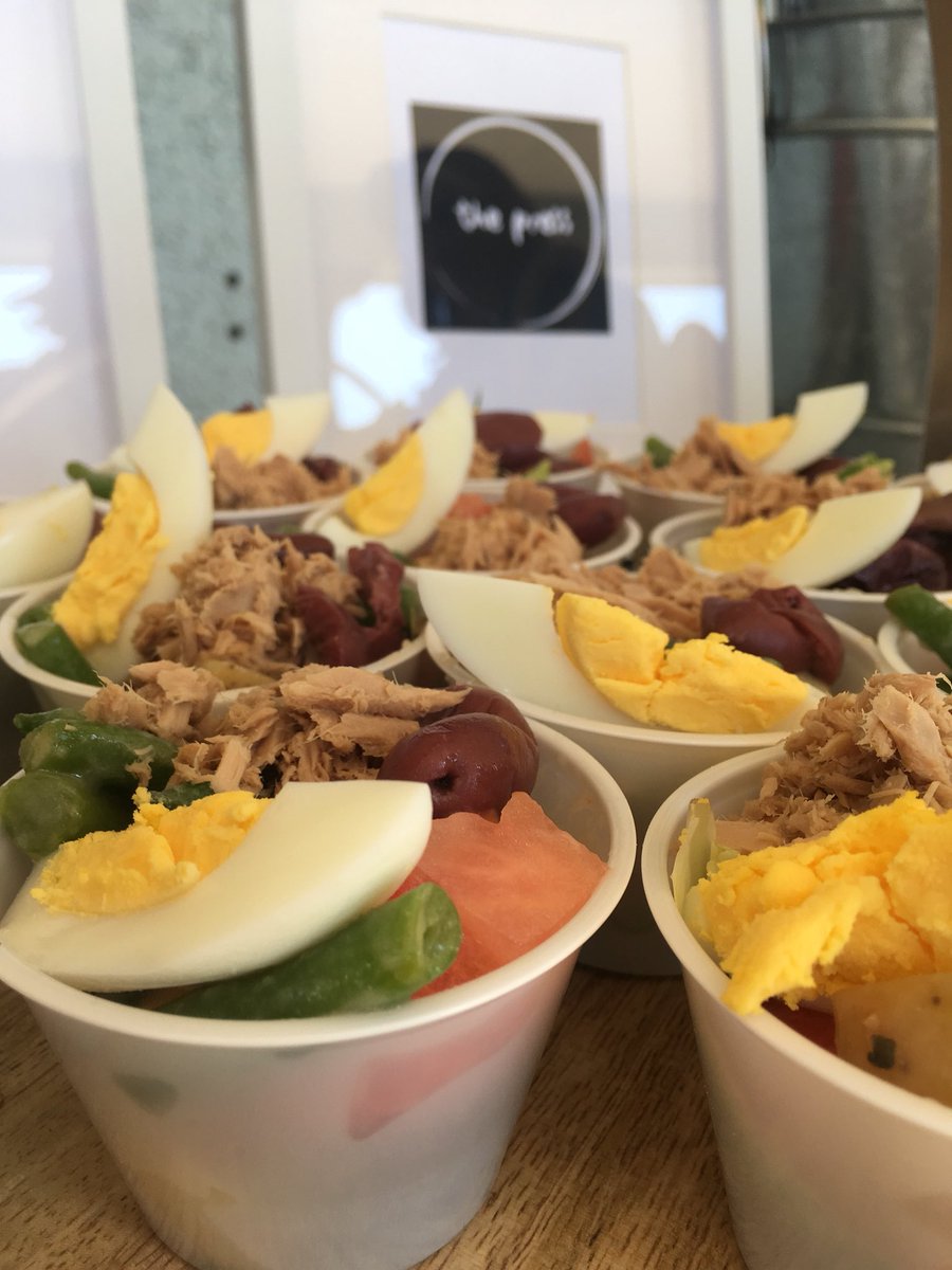 UEcookingstudio's tweet photo. beauty of a ☀️day at the @otlbctennis club today celebrating opening day with mini niçoise bites - we look forward to serving you in june at #thepress panini shack! https://t.co/k1edhe7Ub8