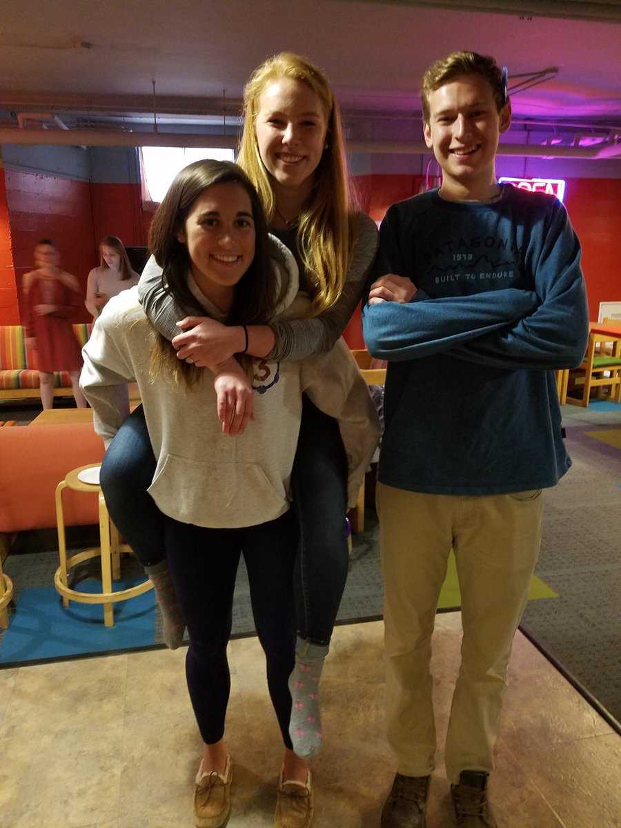 GCC_VB's tweet photo. #GCCVB players Brooke Sorenson &amp; @ElisabethSems with #GCCVB's Brian Schonewald! #heightgoals https://t.co/dSBo7WOTcG