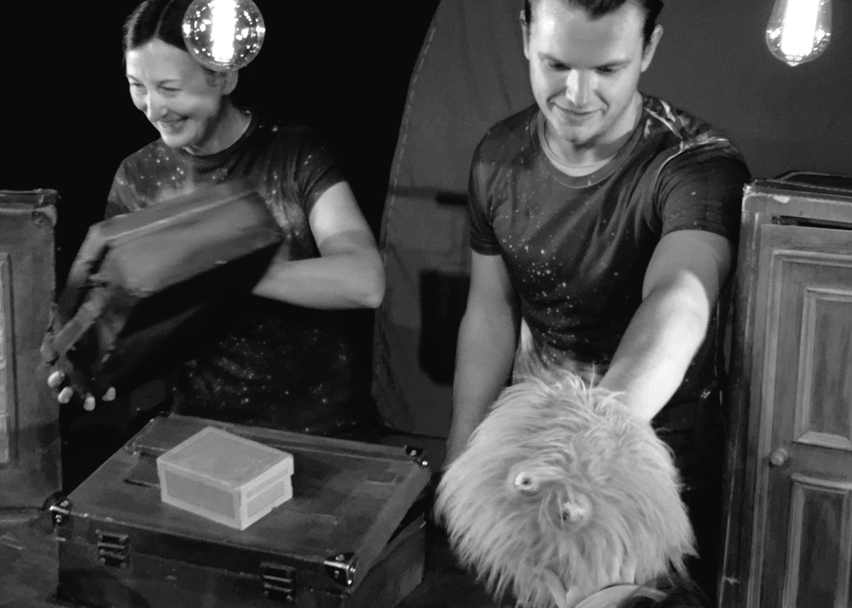schmiedlibe's tweet photo. Family Theatre Day @playhousesquare. So glad to see Secret Life of Suitcases- #notTooBusy #ifDavidBowieWasApuppeteer https://t.co/1LGnr9qT3f