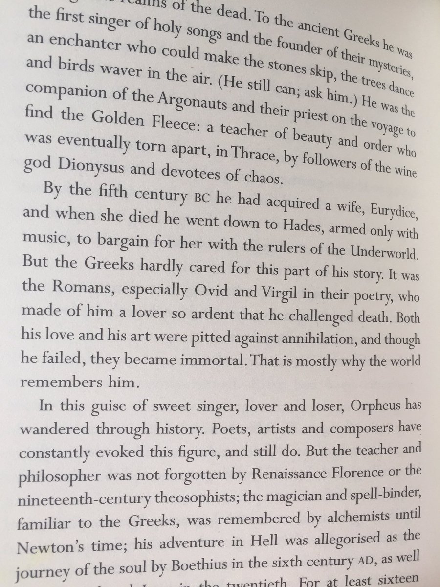 IrishMezzo's tweet image. "Both his love and his art were pitted against annihilation, and though he failed, they became immortal. That is mostly why the world remembers him." A beautiful book about the Orfeo legend. #roleprep #Gluck #roledebut @IrishNatOpera @IrishBaroque @GalwayIntArts @EmmaMartinDance