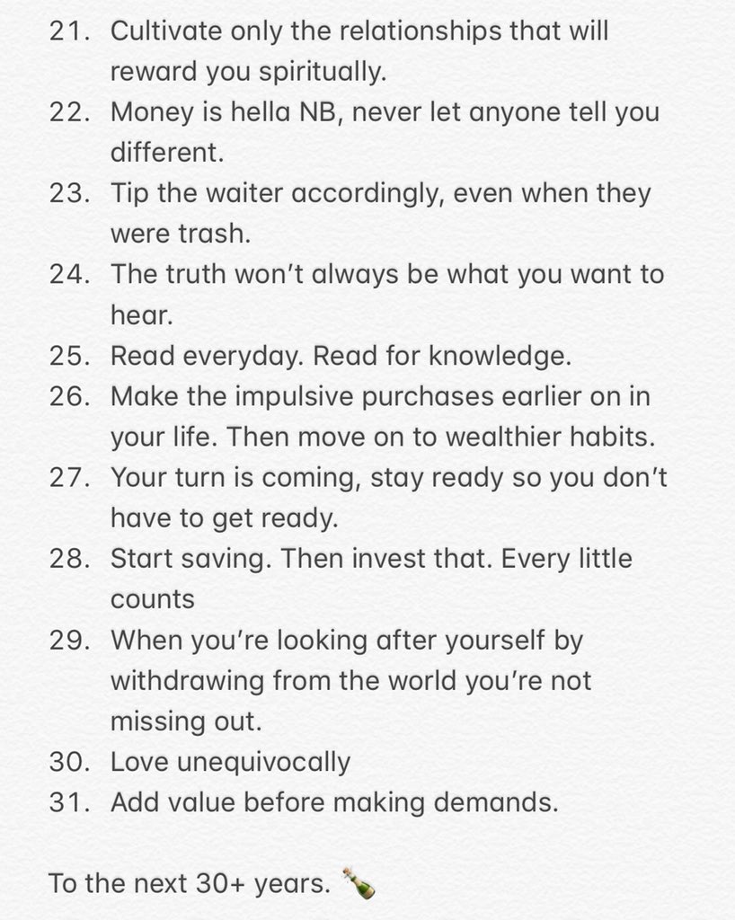 mooshtaffa's tweet image. 31 things I learnt before turning 31.
Read an share if any of this applies to you.
🙏🏾