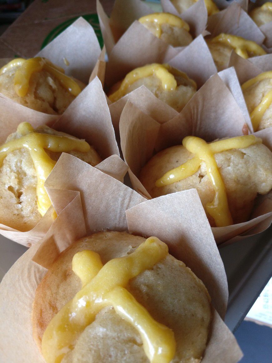 zestbakery's tweet photo. STUFFED LEMON CURD MUFFINS FOR Y’all today! 🍋 🍋 💛 #glutenfree #dairyfree https://t.co/nECY8GNHAX
