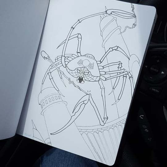 ChuckHossenlopp's tweet image. Today&apos;s #mermay2018 prompt is #fluid. So of course I think of #webfluid. Enjoy this #spidercrab doing his best #spiderman impression
#mermay #inking #drawing ift.tt/2FN68o8