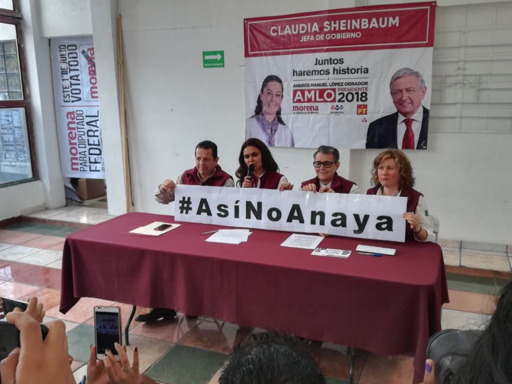 PaulaSoto's tweet photo. La @DelegacionBJ de @AccionNacional no conoce el principio democrático de sana convivencia con otras fuerzas políticas. Nos quieren impedir la realización de un evento de @lopezobrador_ Urge civilidad y madurez política en #BenitoJuárez . #AsíNoAnaya https://t.co/nD6qhc8lig