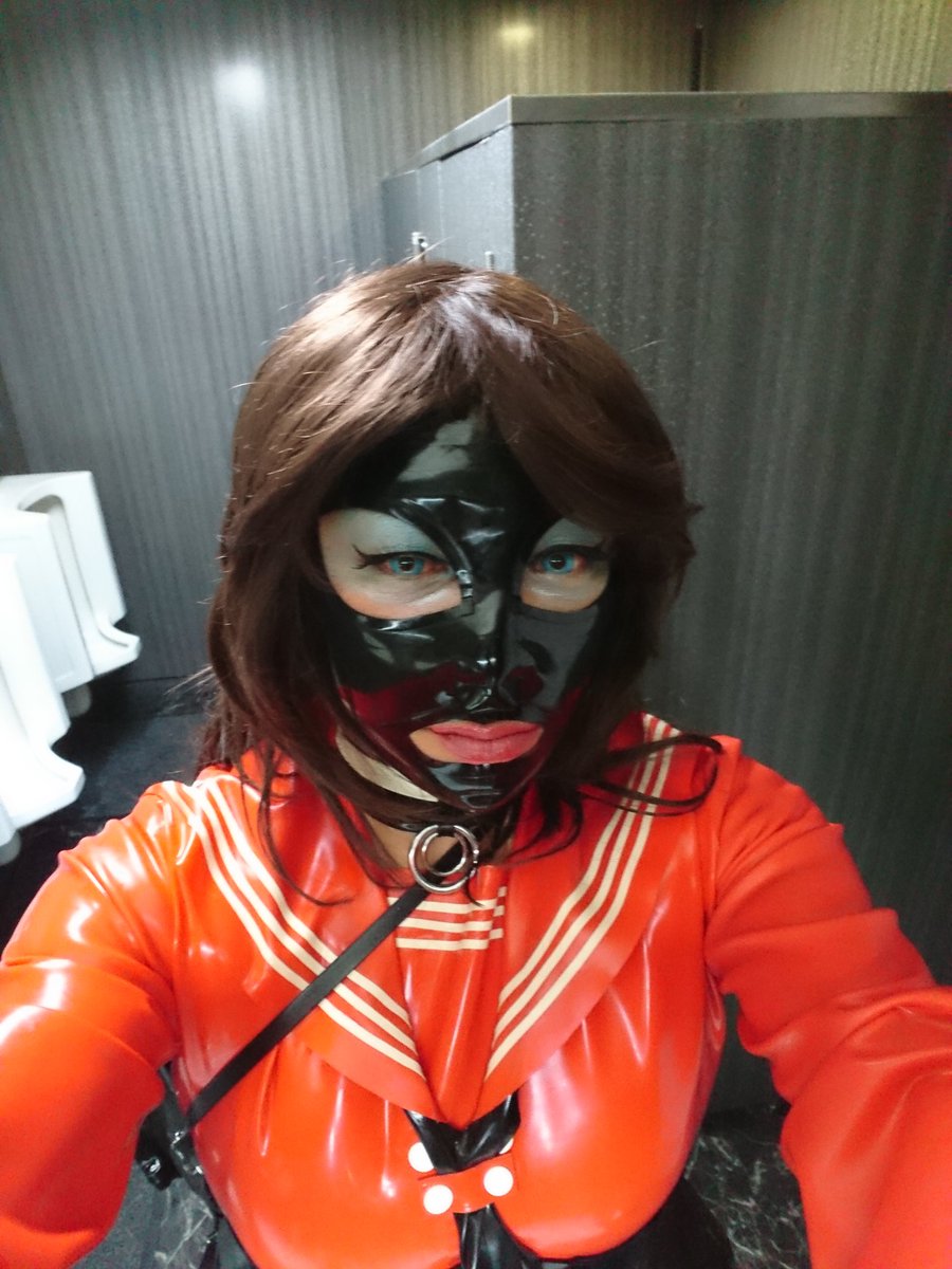 ❤️希少な赤 ラバー ラテックス キャットスーツ（マスク一体型