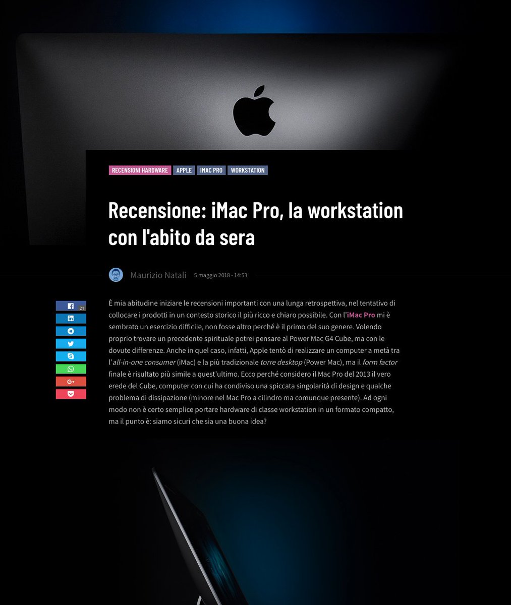 Nuovo template Space Gray per la recensione del #iMacPro di <a href="/simplemal/">Maurizio Natali</a> su <a href="/SaggiaMente/">SaggiaMente</a>!